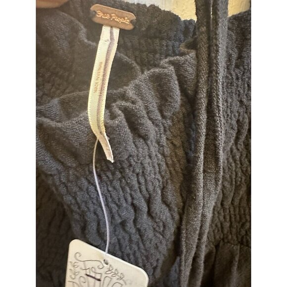 Free People Smocked Mini Dress This Is Everything Black Boho Sz Medium NEW - Picture 4 of 12